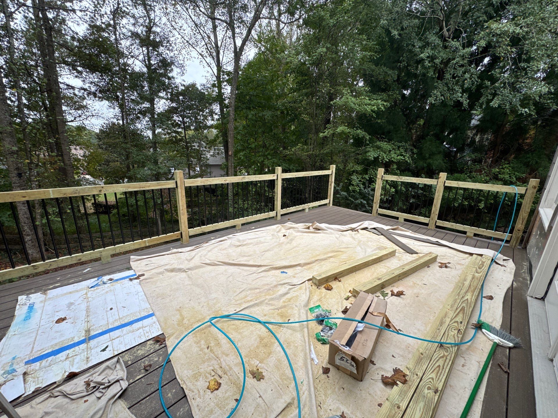 Custom Multi-Level Composite Deck and Sunroom Addition in Suwanee by Swift Home Renovations 