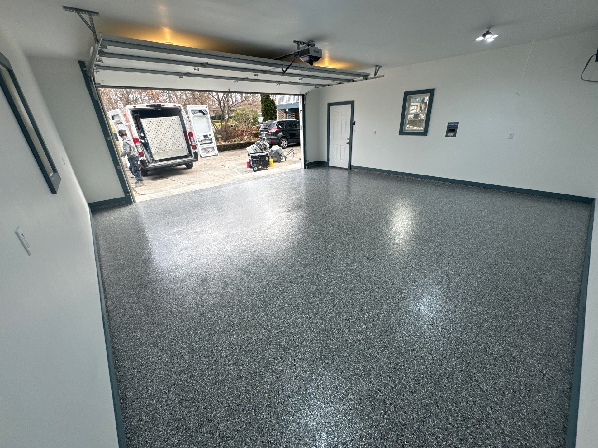 Nightfall Flake Garage Floor  by Level 10 Coatings