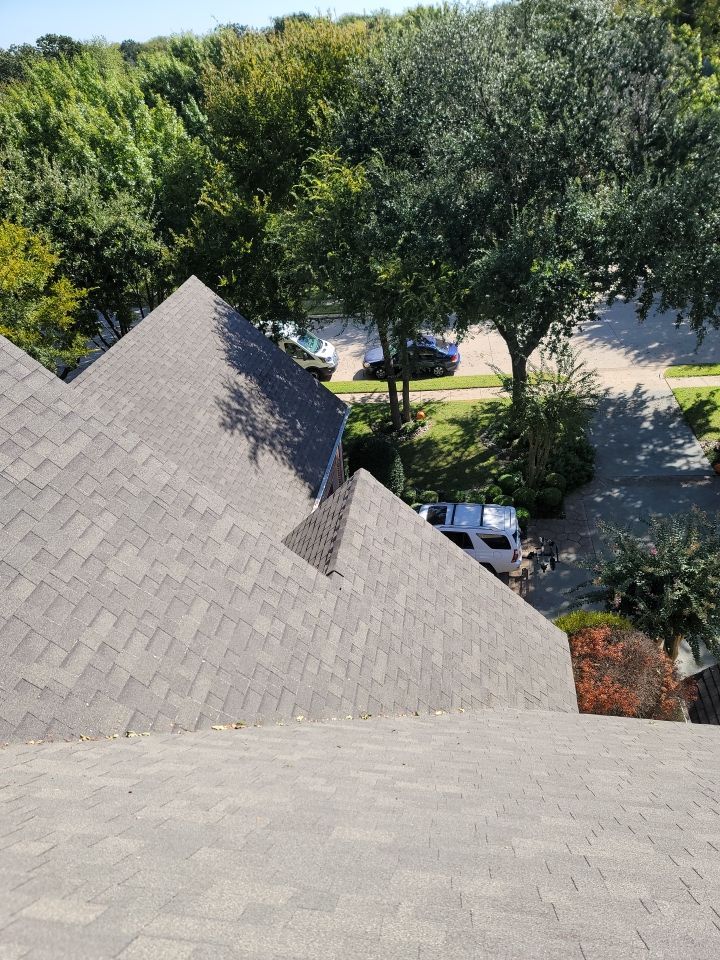 Insurance Claim Roof and Gutters using Owens Corning - Duration- Estate Gray -New Gutters - Exterior paint by Tex-Line Roofing