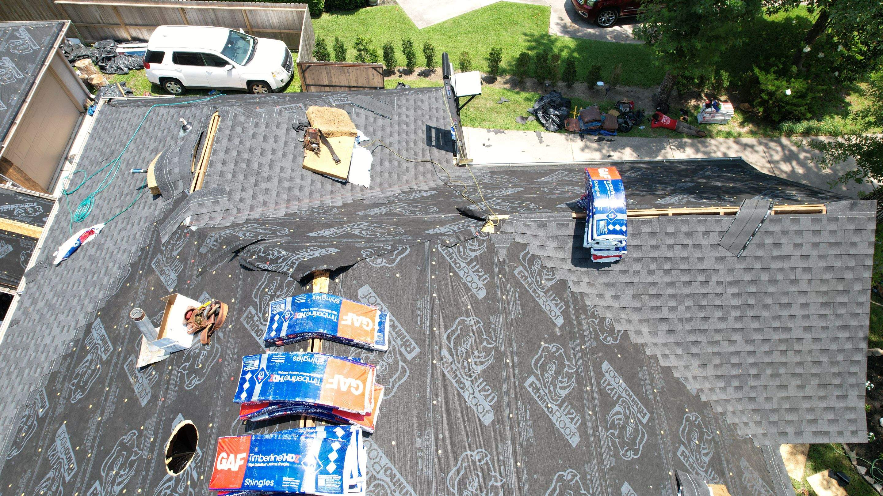Deep Slate-Blue Shingle Roof Replacement — Conroe, TX by PL Roofing & SB Roofing, LLC.