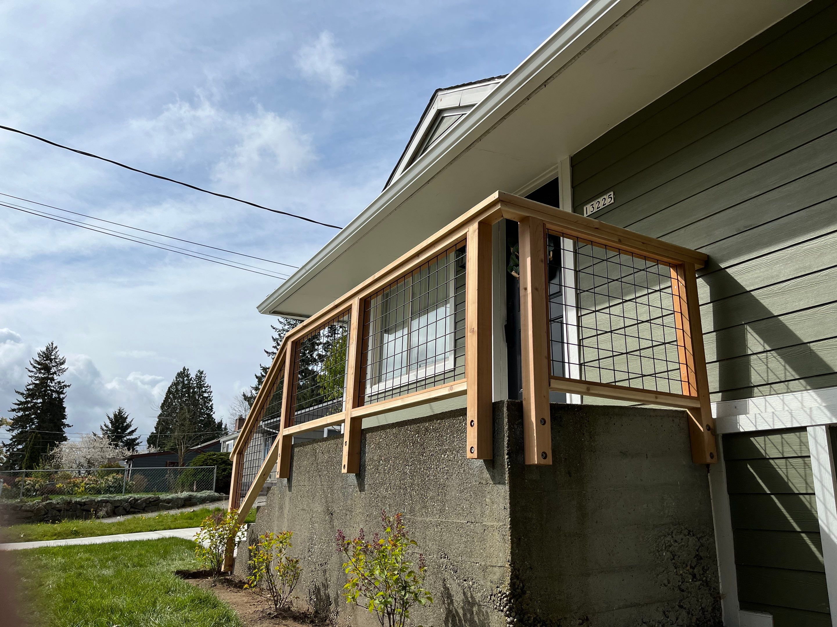 Burien Hogwire Railing  by Alki deck builders 
