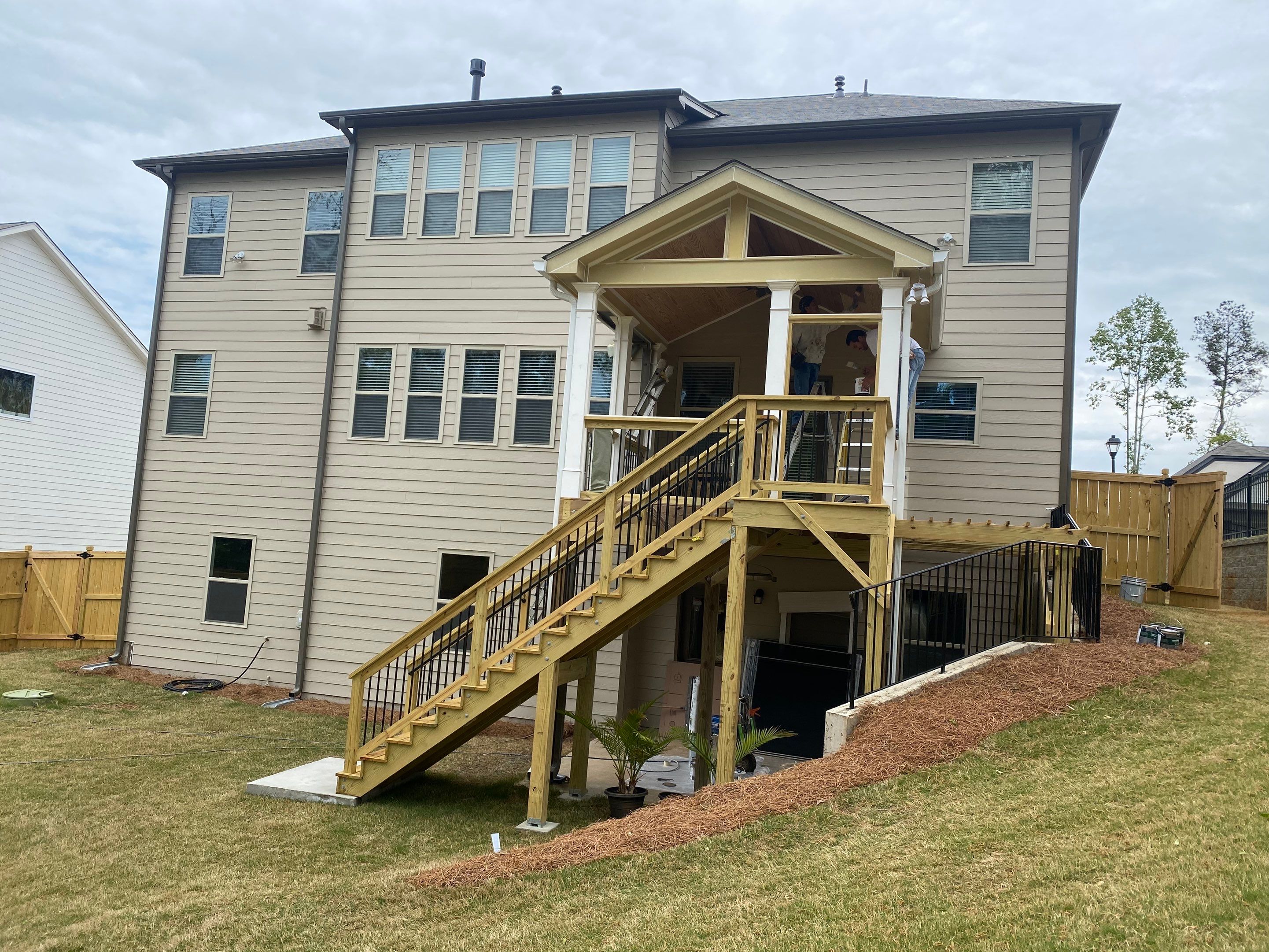Elevated Screened-In Porch and Custom Deck Installation in Canton by Swift Home Renovations