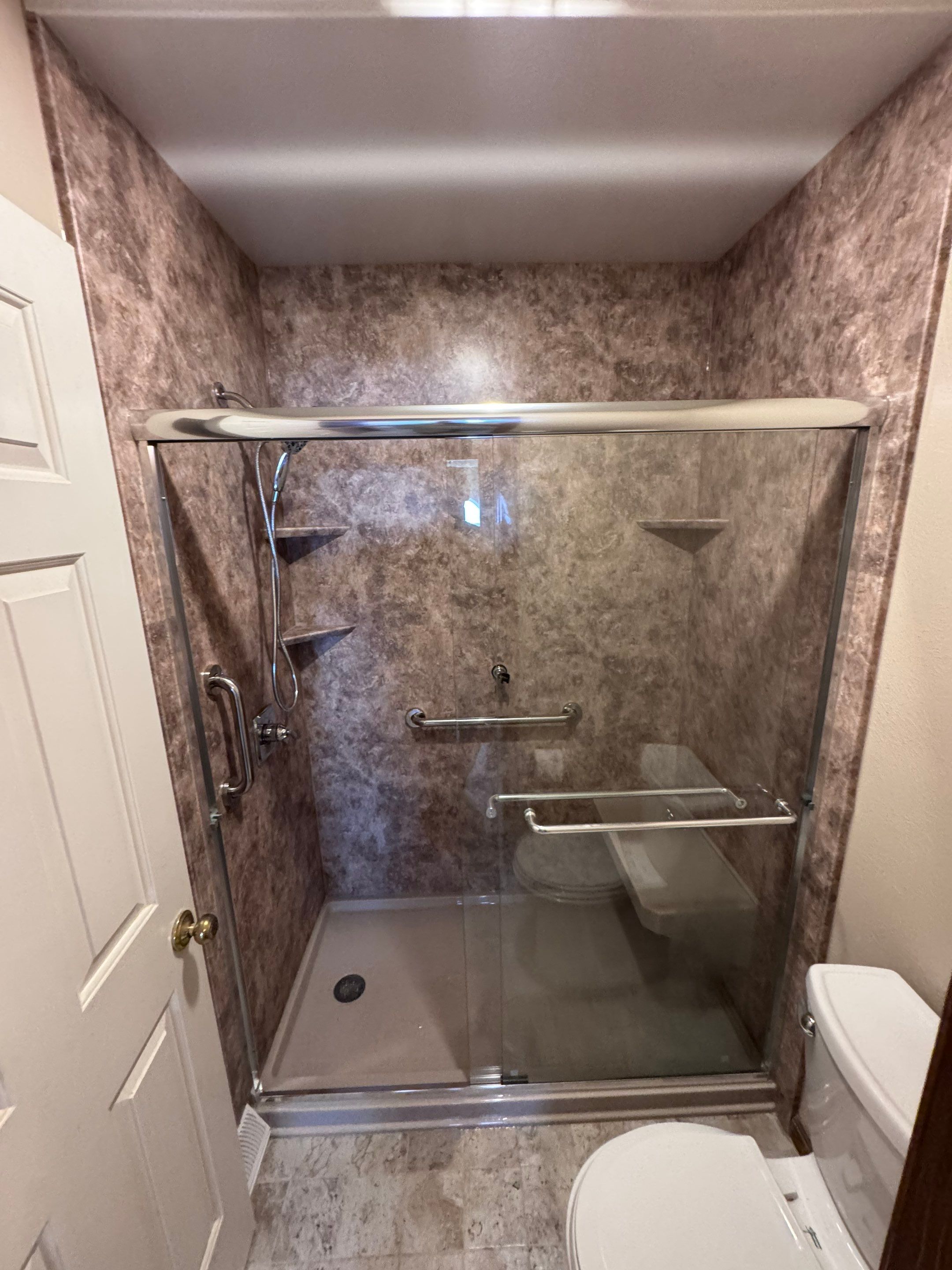 Tub to Shower Conversion: Canyon Rock by Rome Bath Remodeling