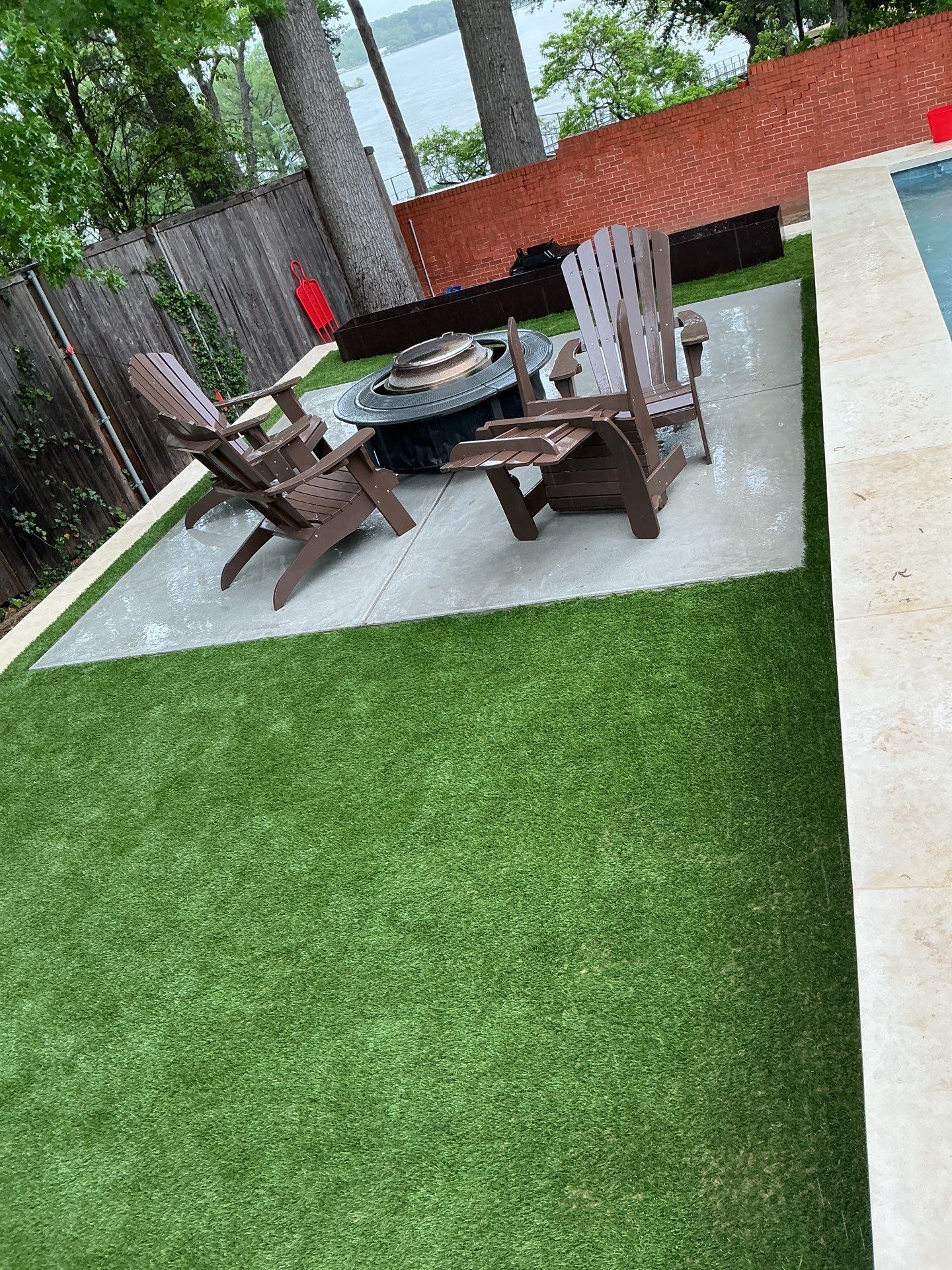 Synthetic Turf Installation using Texas Rye by Turf Concepts