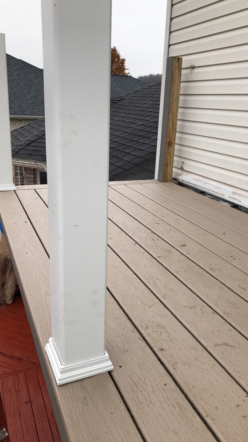 Deck Refurbush and Door Replacement using Trex Decking and Railing.  Polaris Patio Doors by Secure Construction Company Inc