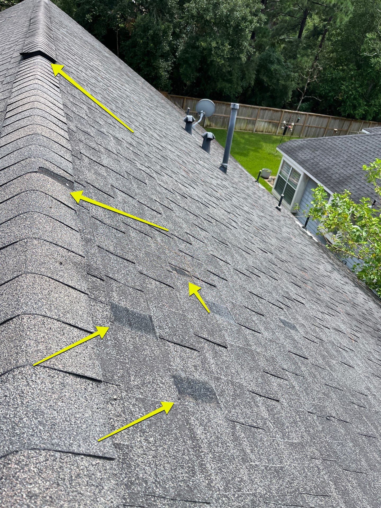 Hail Damage using Owen's Corning Duration (Lifetime) Shingles by Roof Repair Company