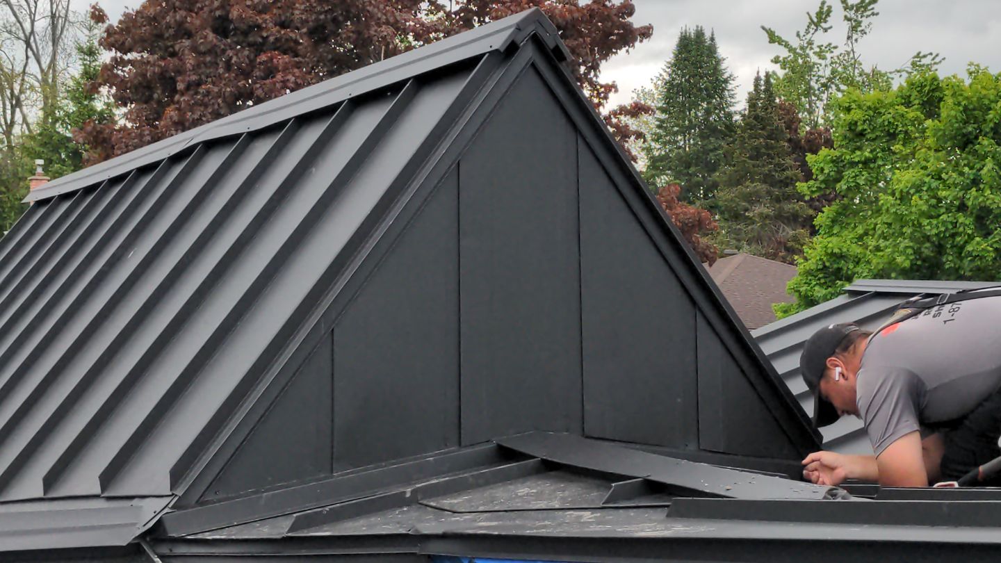 Residential Roofing Installation using 16" Standing Seam Panels by Jay Carter Roofing & Sheet Metal