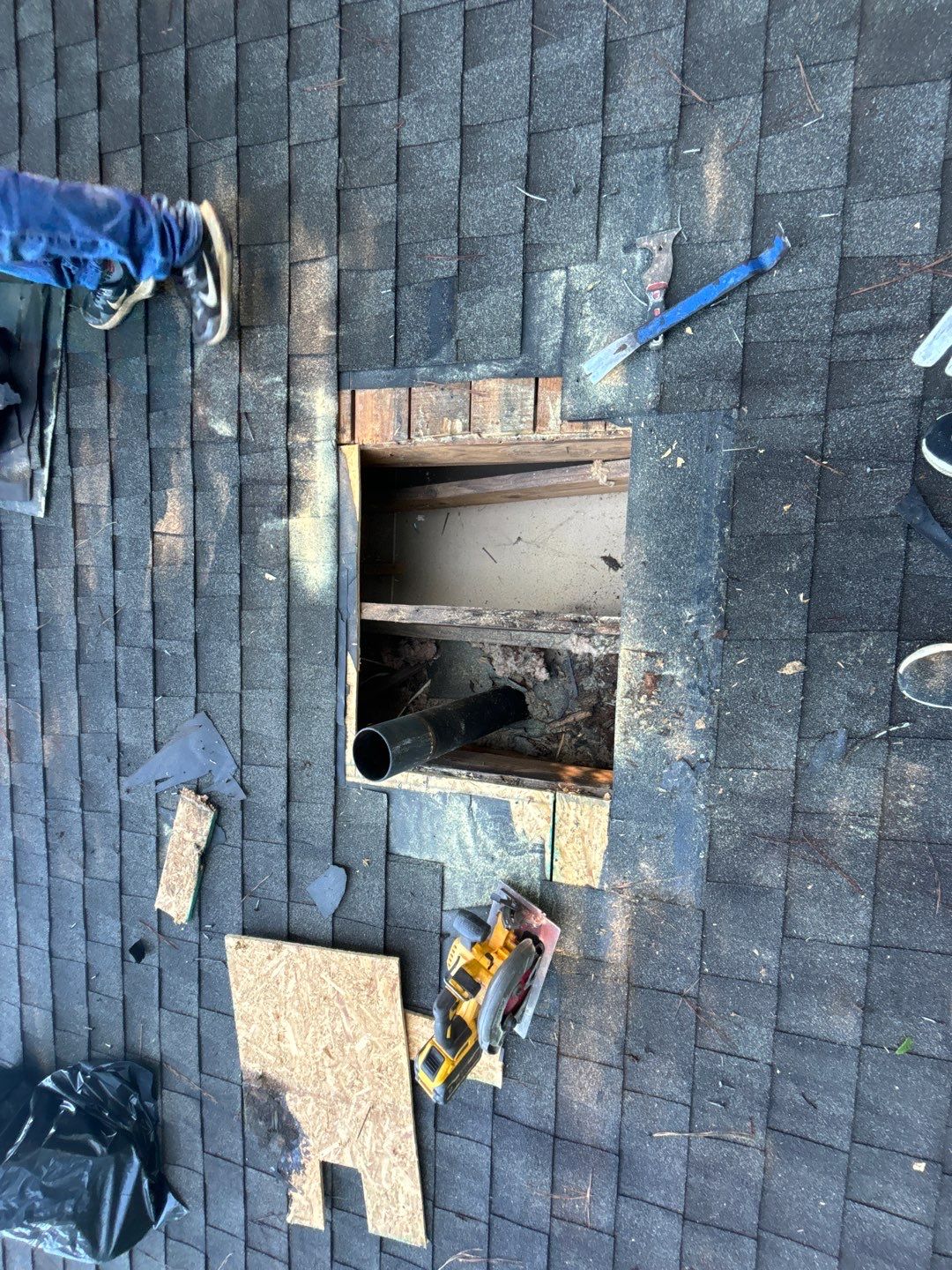 Roof repair and ceiling repair by Deerfield Roofing LLC