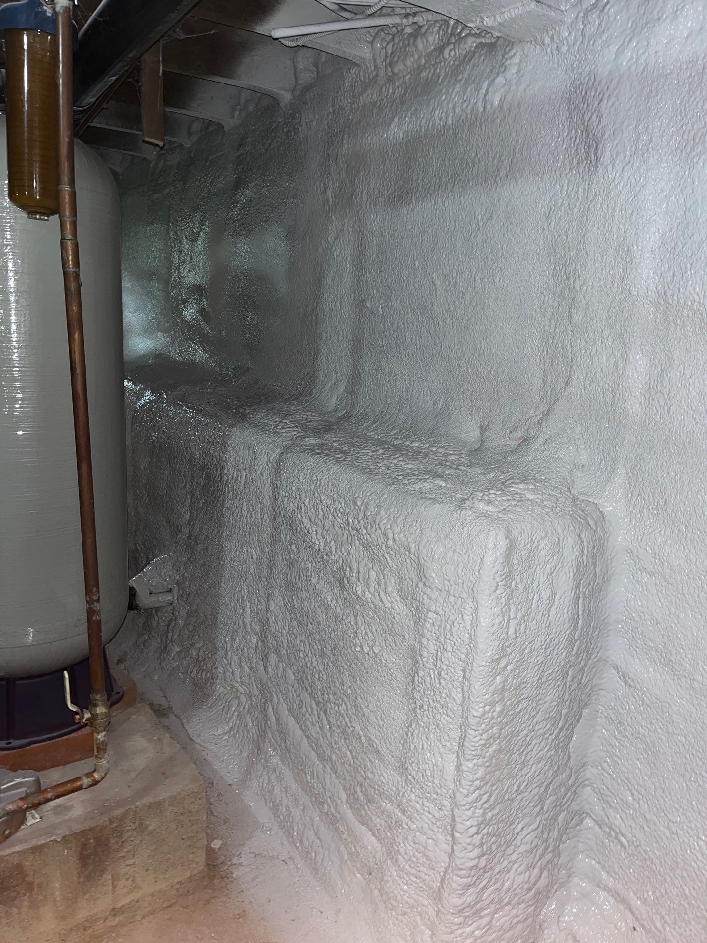 Basement Exterior Walls using Closed Cell Spray Foam by NYS Foam & Energy