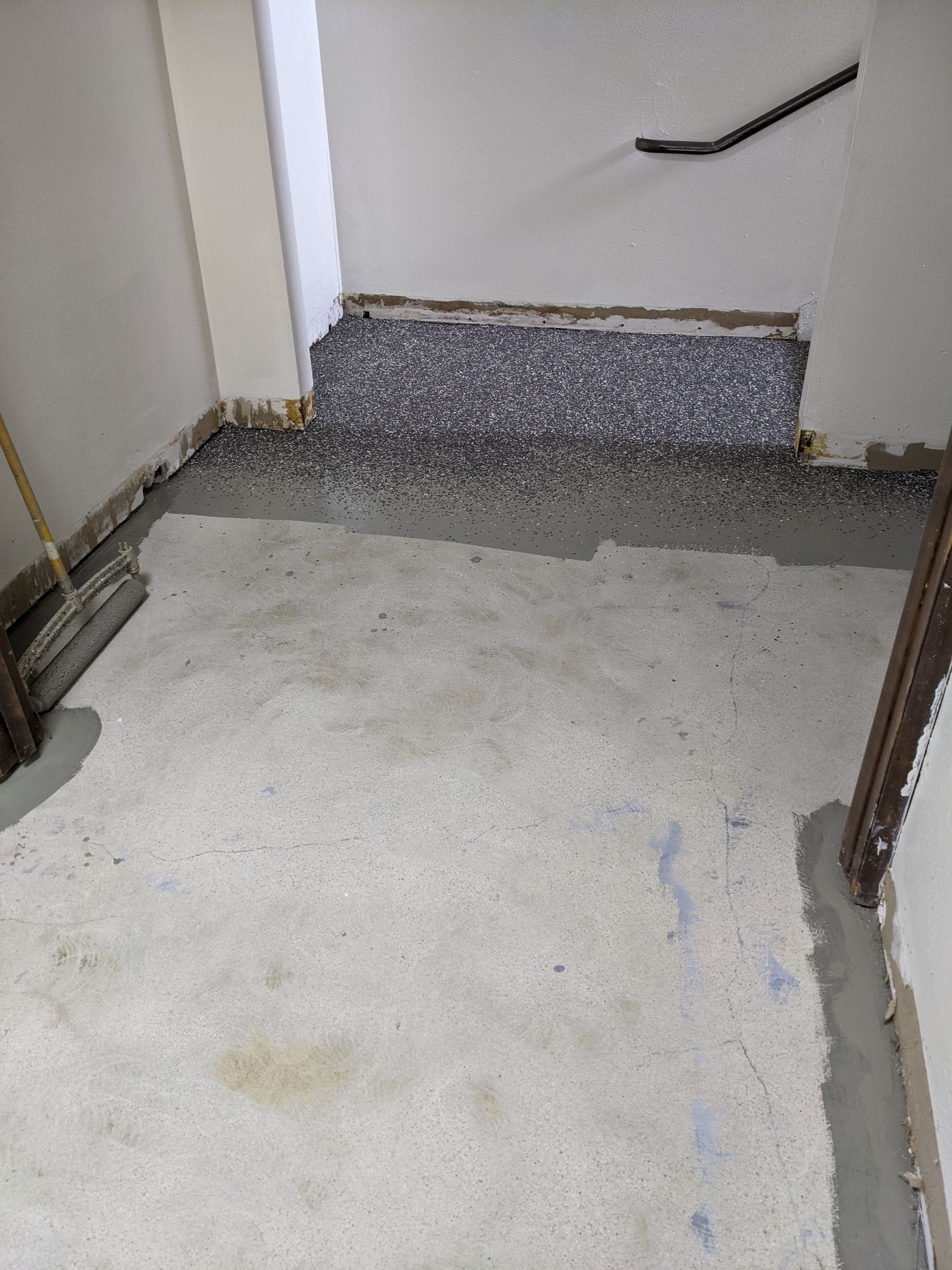 Commercial Floor Transformation using Silver Creek by Croc Coatings, LLC