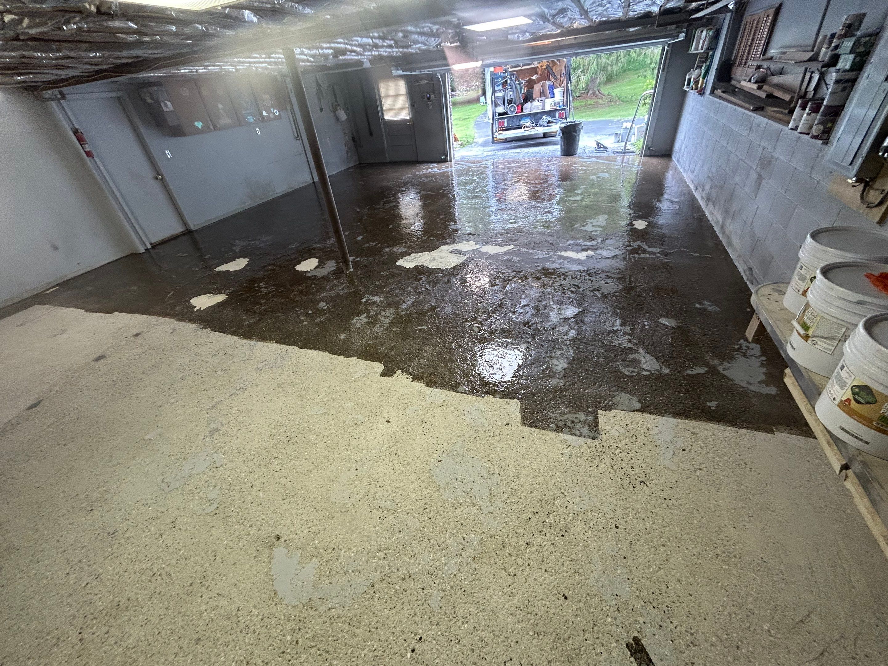 Concrete Floor Coating Using Cabin Fever Color by DiGiorgi Roofing and Siding Inc