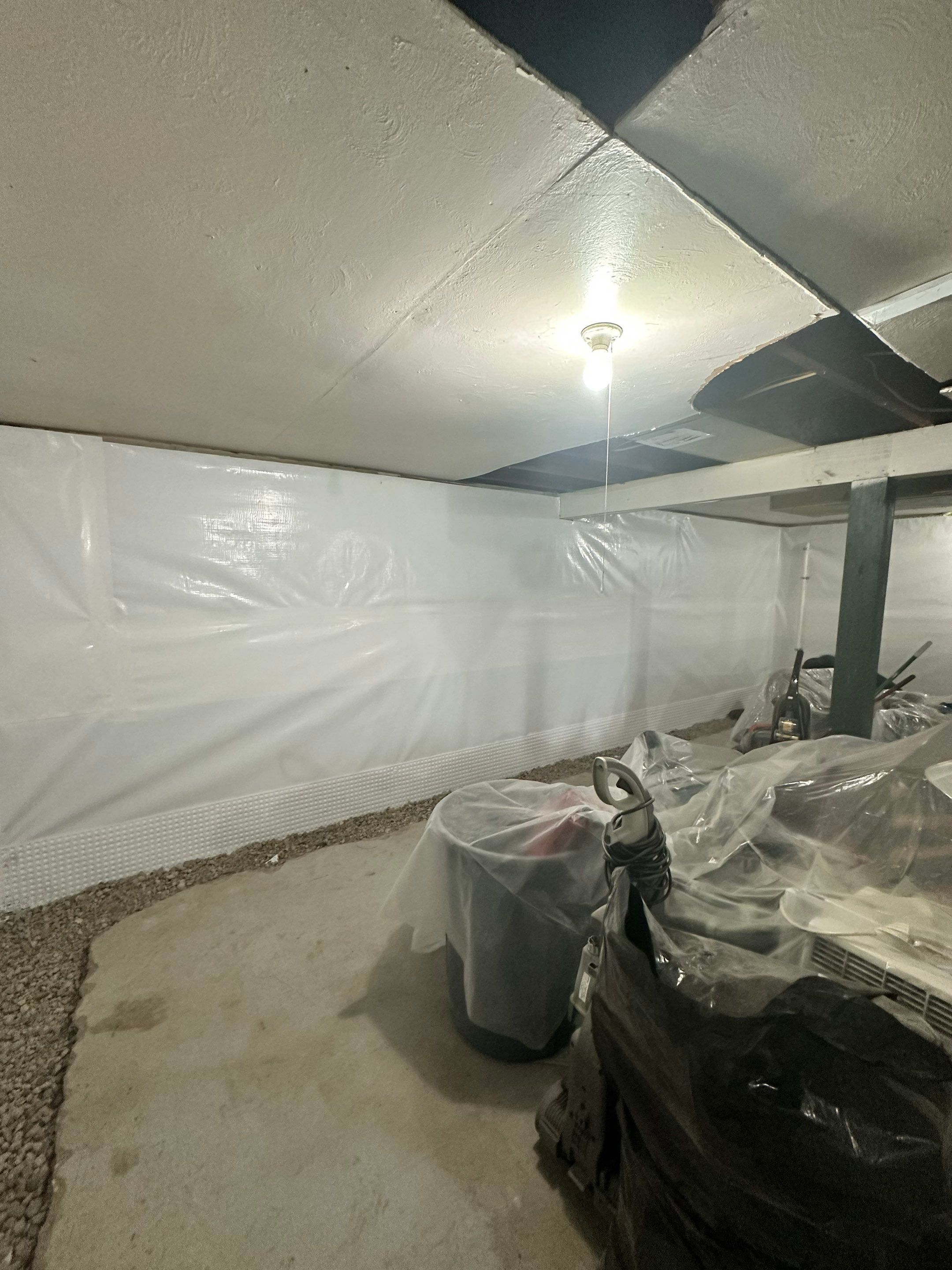 Basement Waterprooring With Vapor Barrier by ACE Waterproofing & Basement Solutions