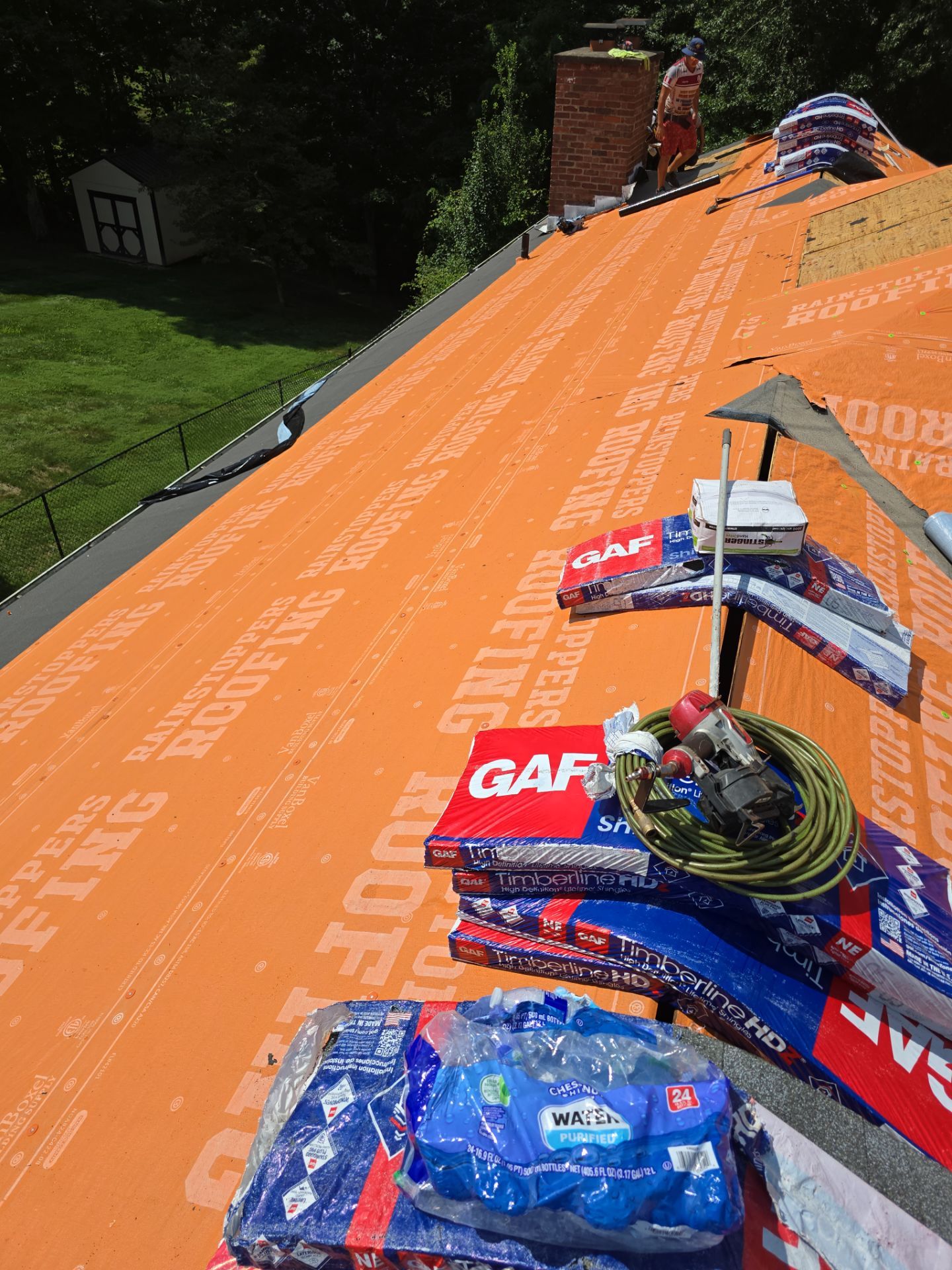 Residential Roofing Installation using GAF Timberline HDZ Pewter Gray by Rainstoppers Roofing