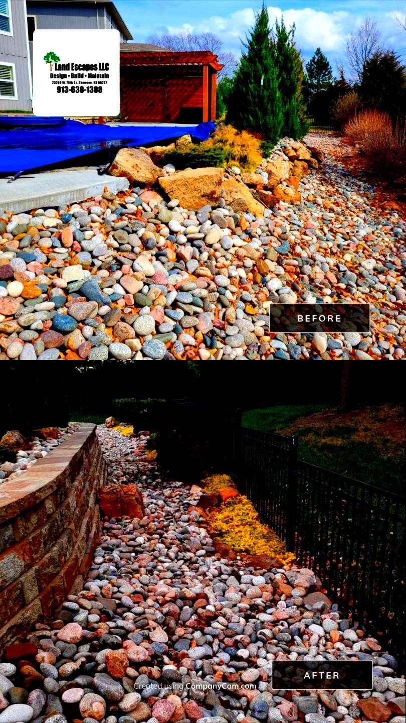 Pool Retaining Wall by LAND ESCAPES LLC