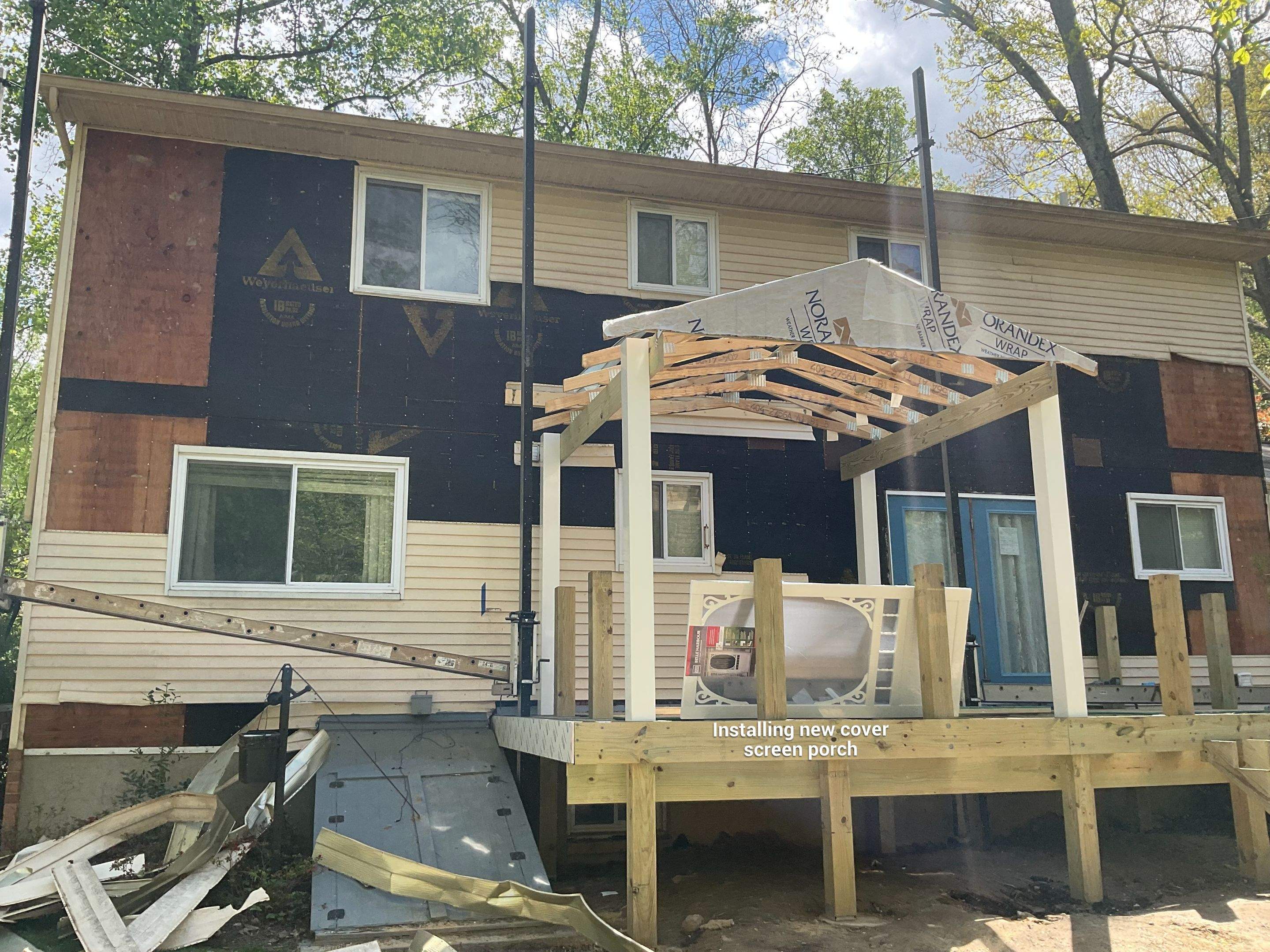 New Screen in cover porch  by Alpha Design Services