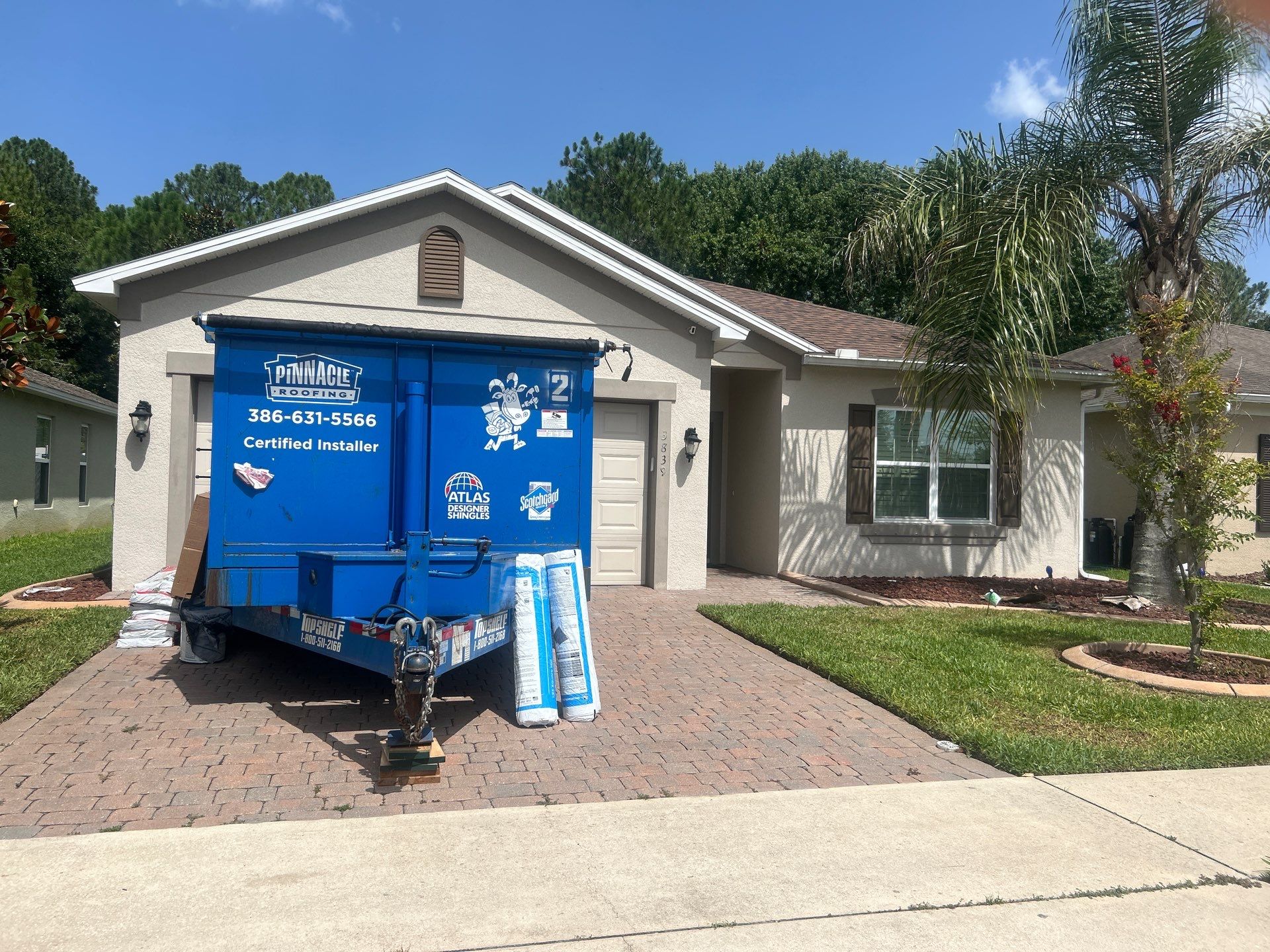 Complete Residential Roof Replacement in Port Orange Featuring Burnt Hickory Shingles by Pinnacle Roofing Group
