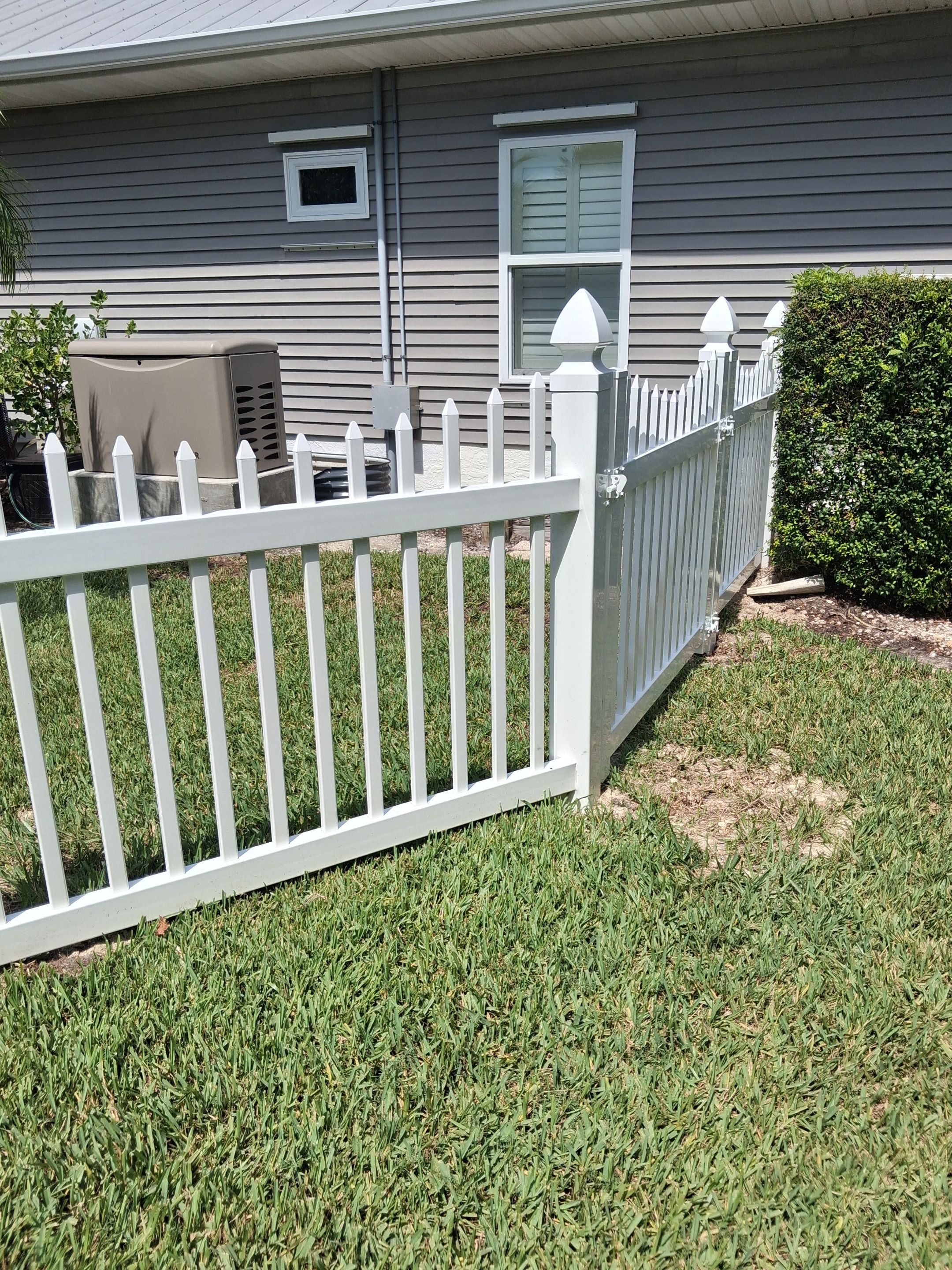 White Vinyl Picket and Privacy Fence Installation in Fort Myers by True Fence LLC