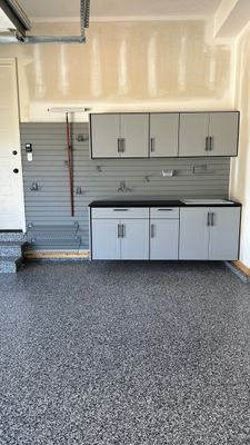 Jeff H. transformed his garage with a new floor and cabinets