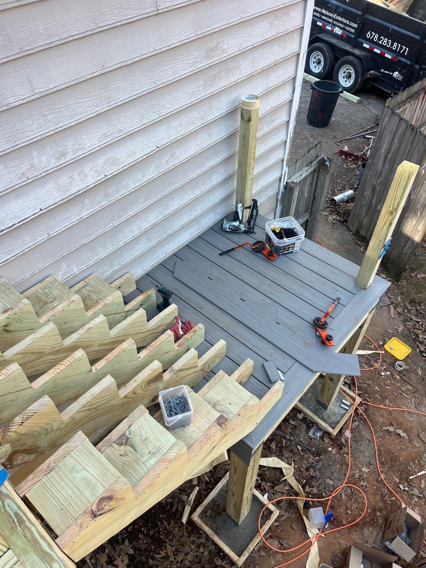 Deck Installation using Deckorators Summit Series Decking by Nelson Exteriors 