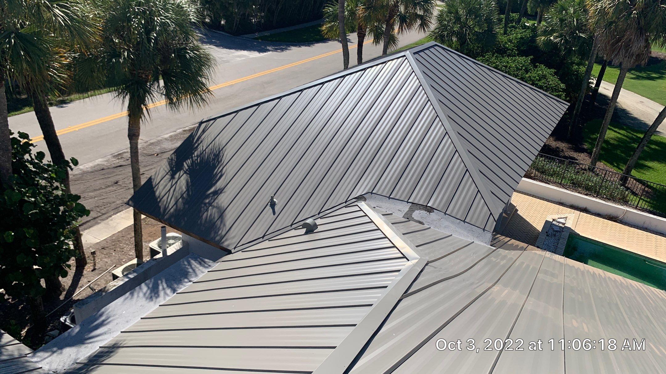 Residential Roofing Installation using 1" Nail strip metal roof by BLUES BROTHERS ROOFING