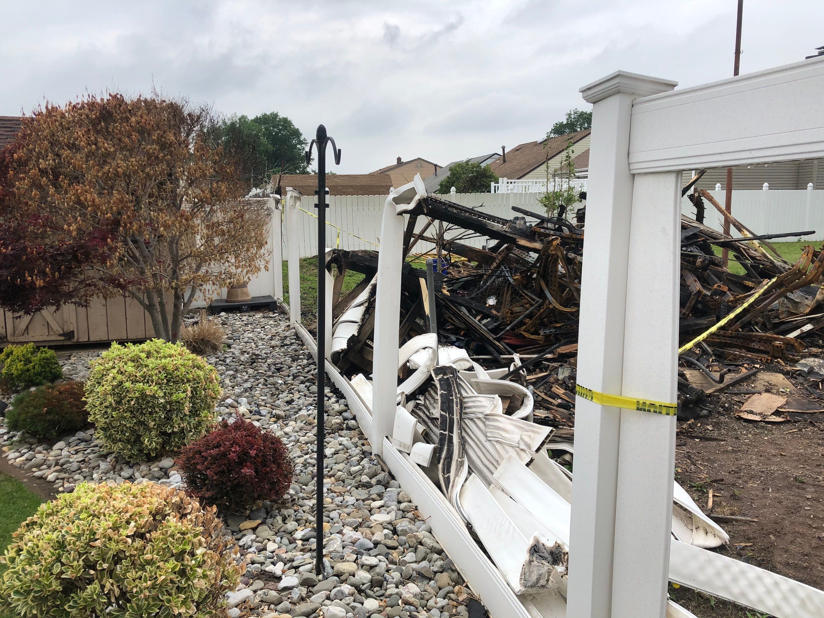 Fence Installation using White Fence by Home Concepts Construction