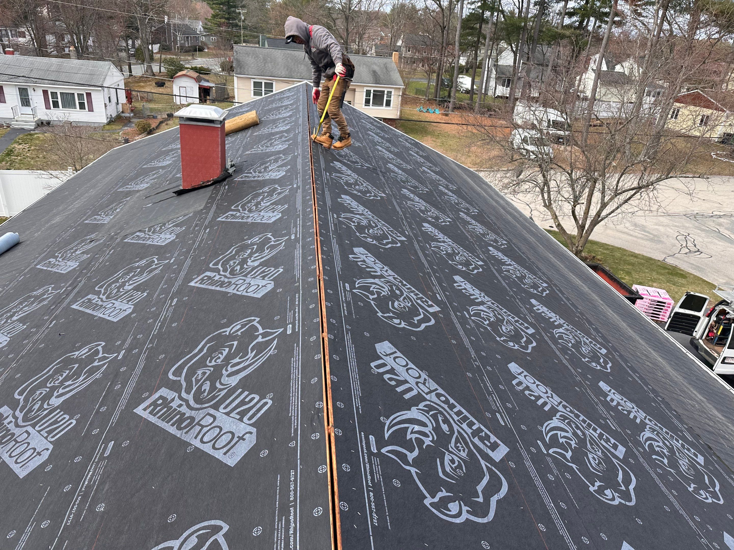 Full Residential Roof Replacement and Chimney Reflashing in Nashua by Tall pine roofing