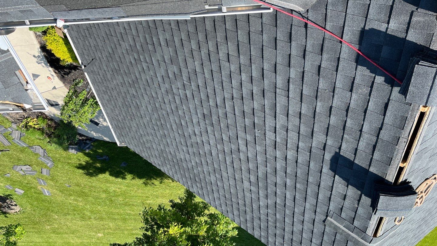 Residential Roofing Installation using GAF Timberline HDZ Charcoal by Nitro Roofing and Construction