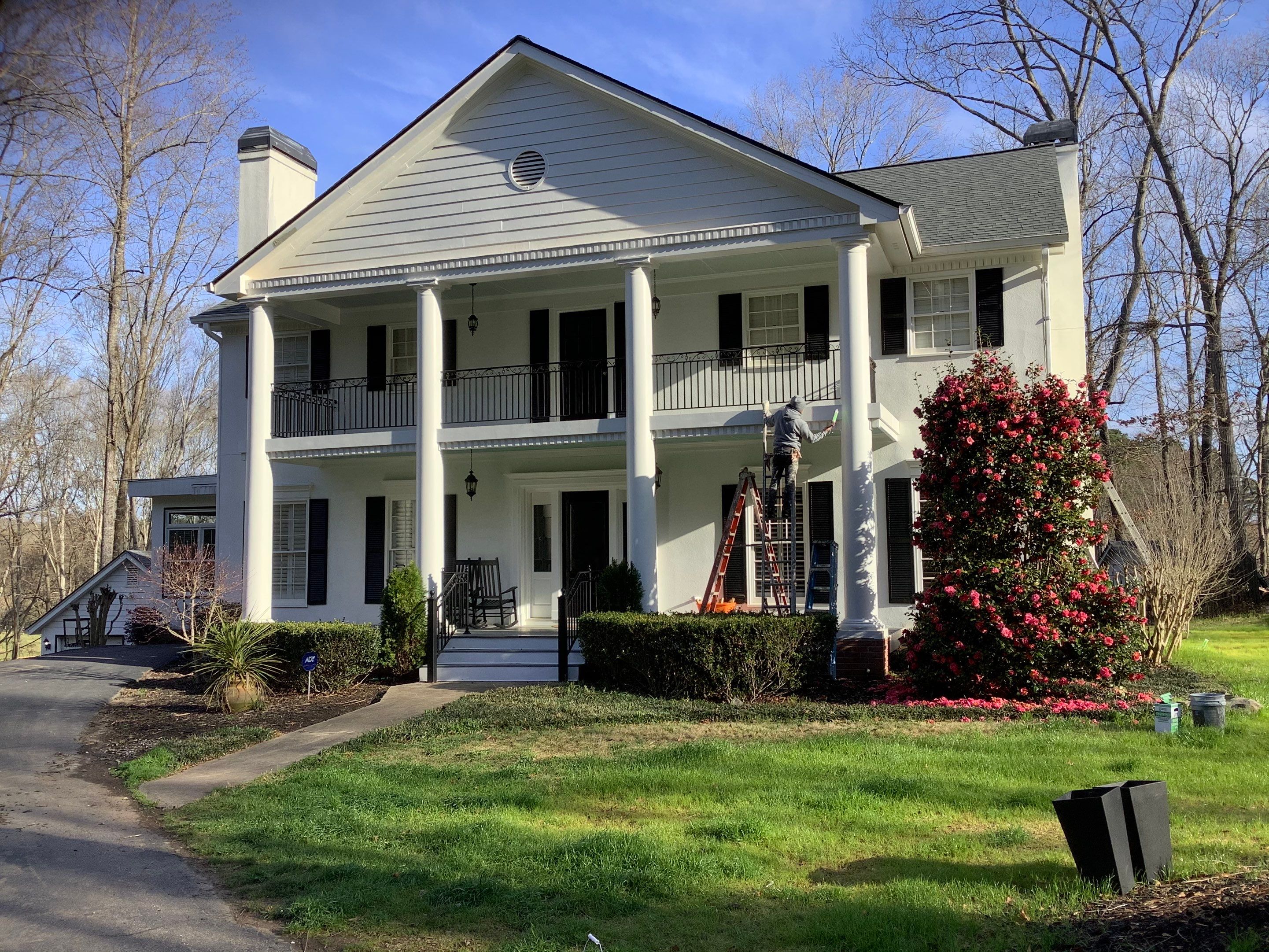 Full Exterior Repaint for Colonial Style Home in Cumming by Swift Home Renovations
