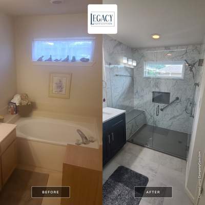 Universal City Shower Before and After
