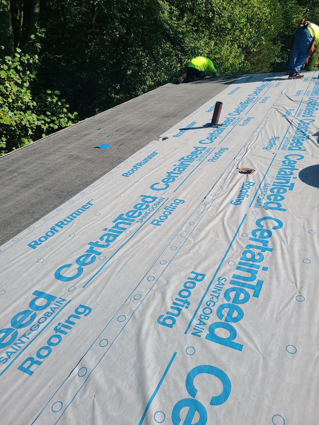 Burke: Residential Roof Installation with CertainTeed Landmark Pro Designer Shingles in Max Def Charcoal Black by RM Banning, Inc.