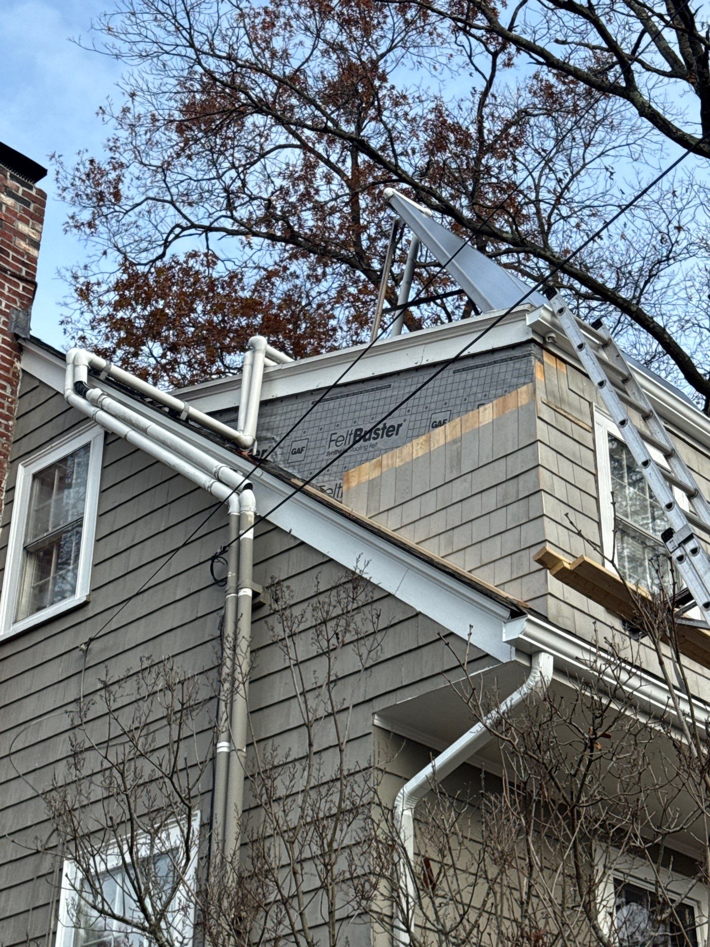 Lexington Complete EPDM Roof with Dormer Cedar Shake & Trim Restoration by Mighty Dog Roofing of Greater Middlesex County