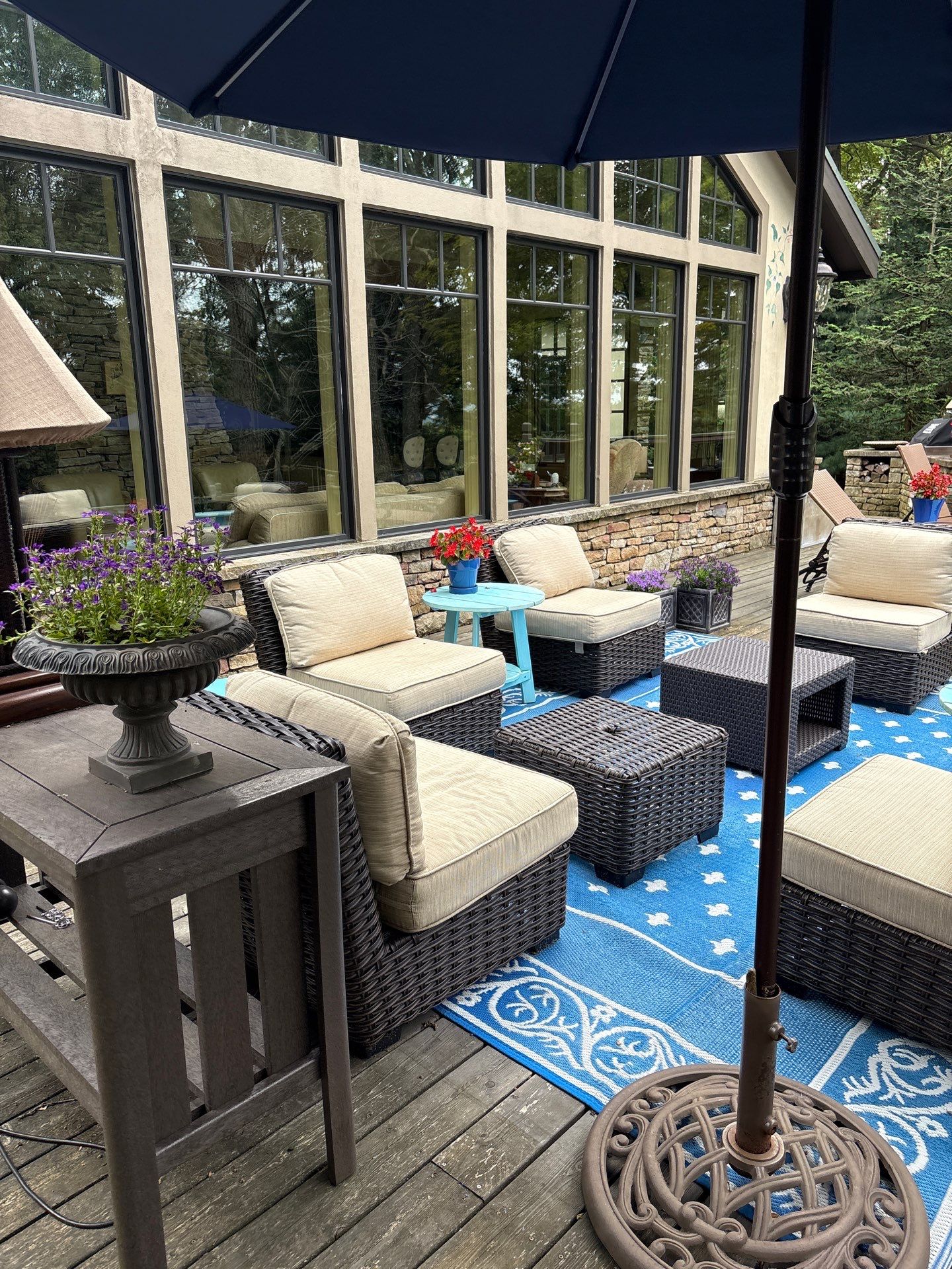 1500 sq/ft Composite Deck Build with Outdoor Kitchen in Champion by Cousins Roofing Siding & Decks