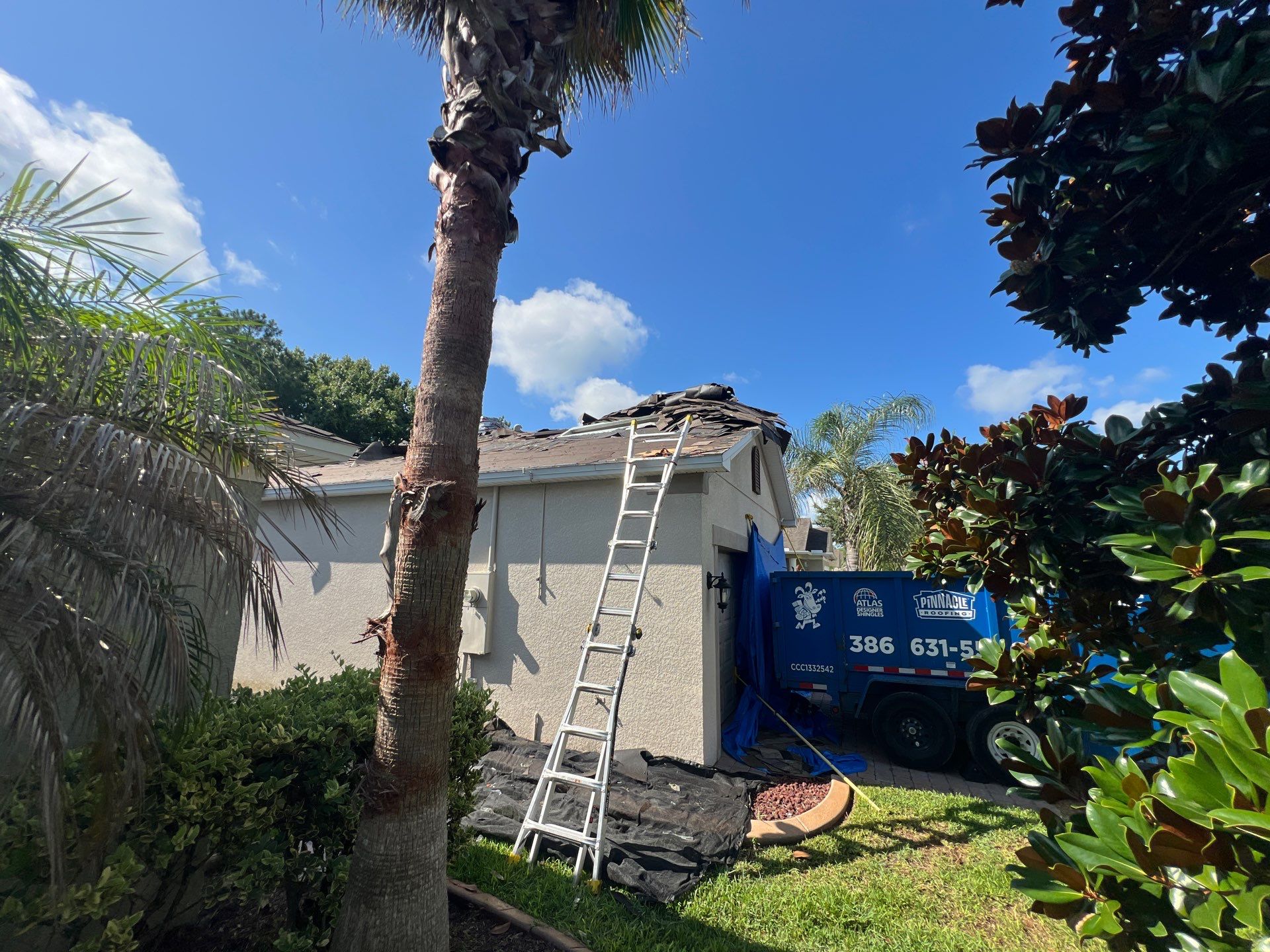 Complete Residential Roof Replacement in Port Orange Featuring Burnt Hickory Shingles by Pinnacle Roofing Group