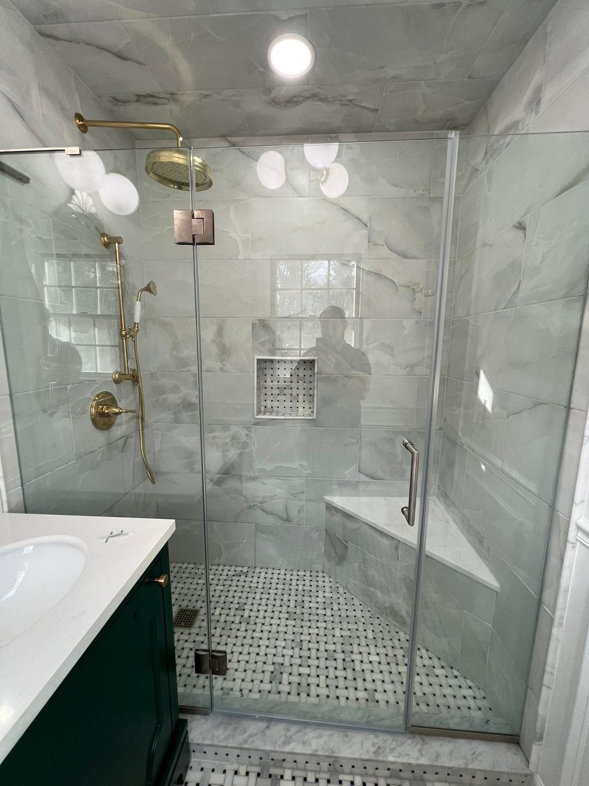 Bathroom Remodel using Tile by Home Concepts Construction