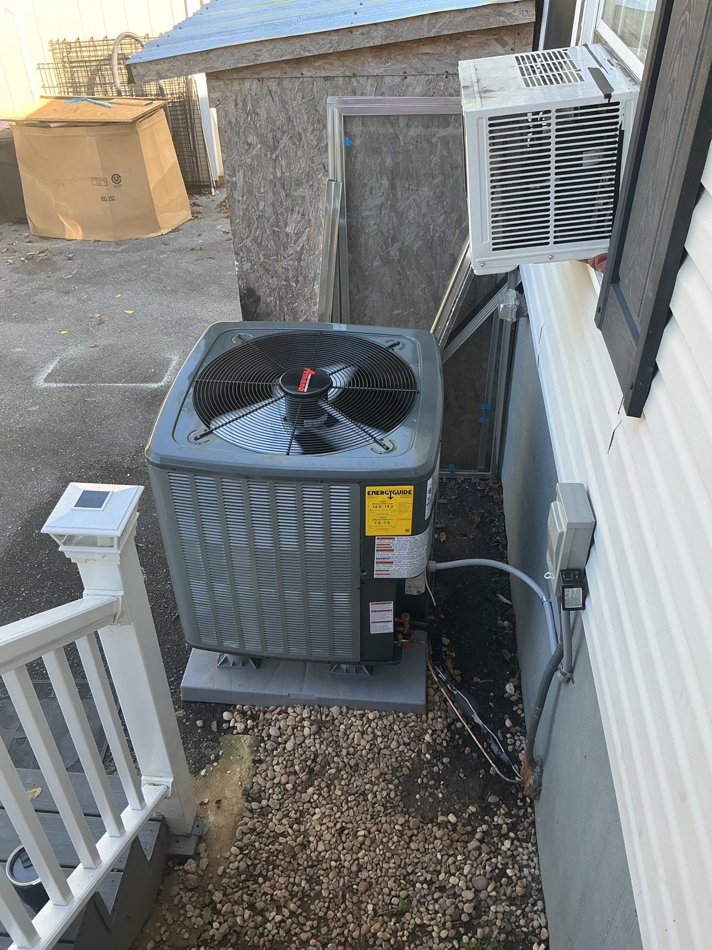 Equipment install in New Market by Elemental Heating and air conditioning LLC