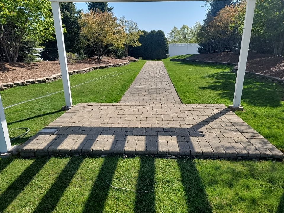 Wheaton, IL brick paver cleaning. by Northern Power Washing LLC.