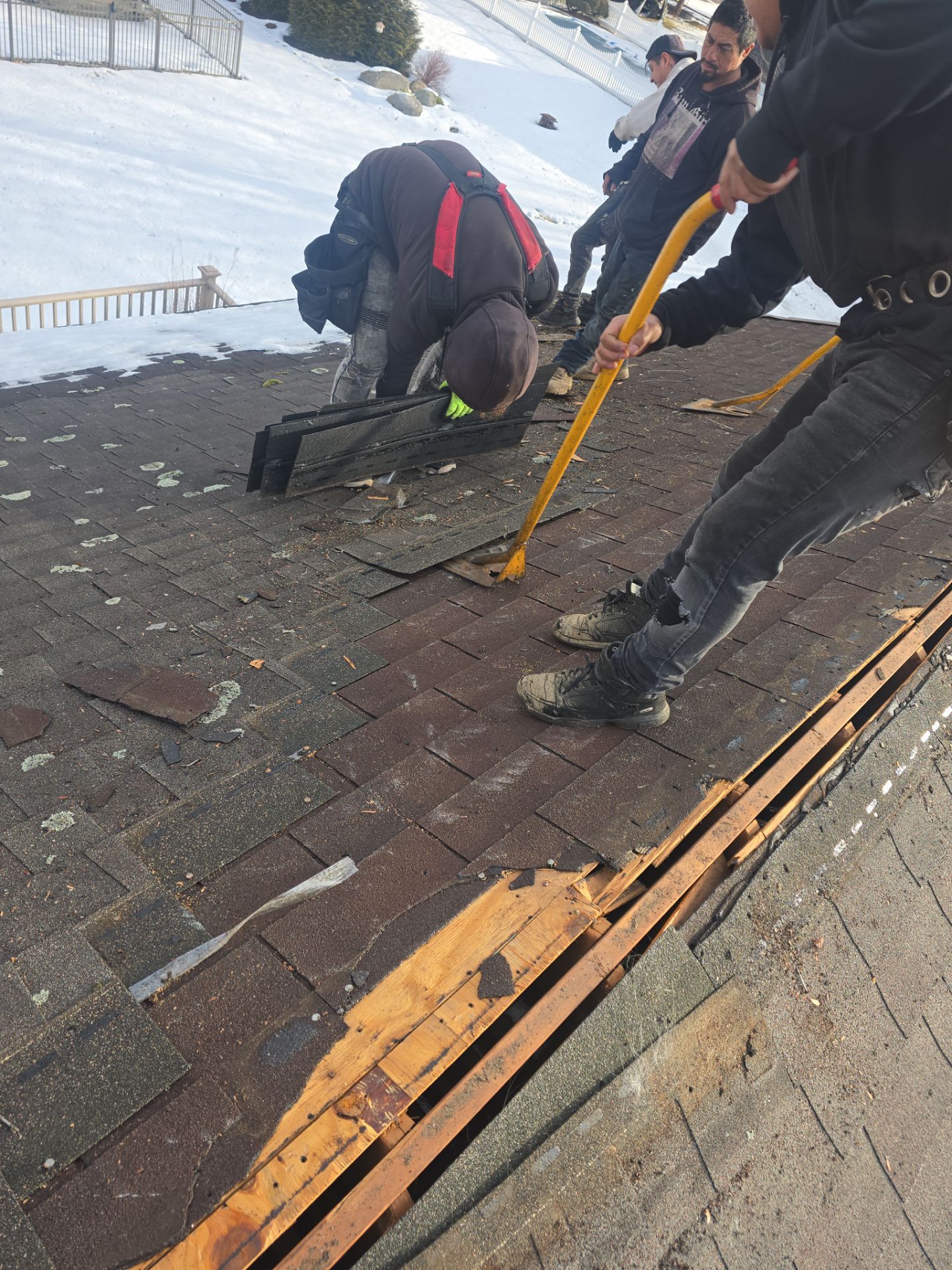 Residential Roofing Installation using Owens Corning Duration Driftwood Siding Installation Using Cedar Impressions Pacific Blue by A Plus Exterior
