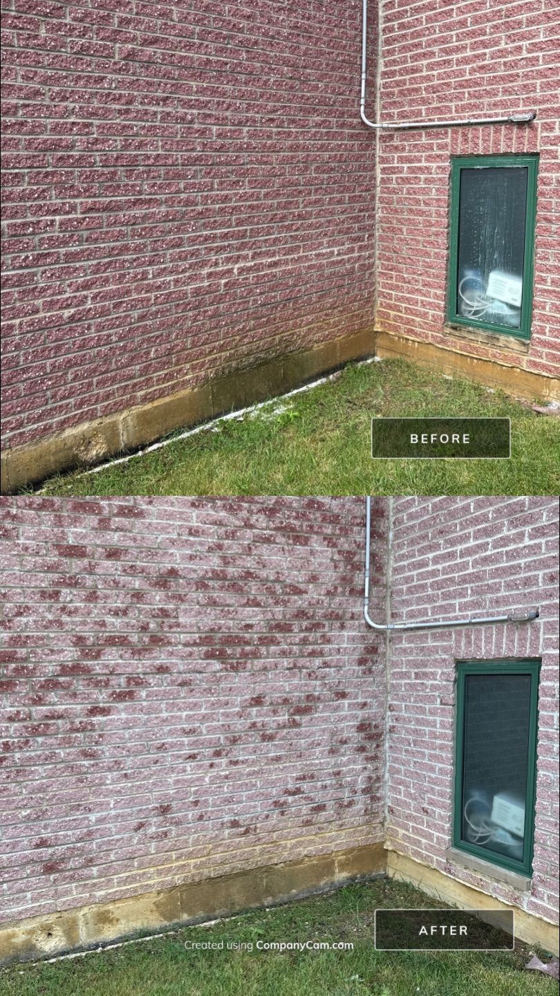 Commercial Exterior Building Wash  by Simmons Power & Soft Washing