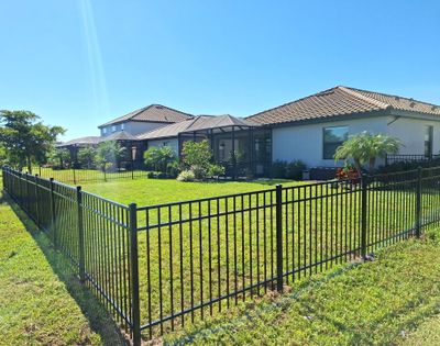 Aluminum Fence Installation using 4ft 3 Rail Black Aluminum Fence
