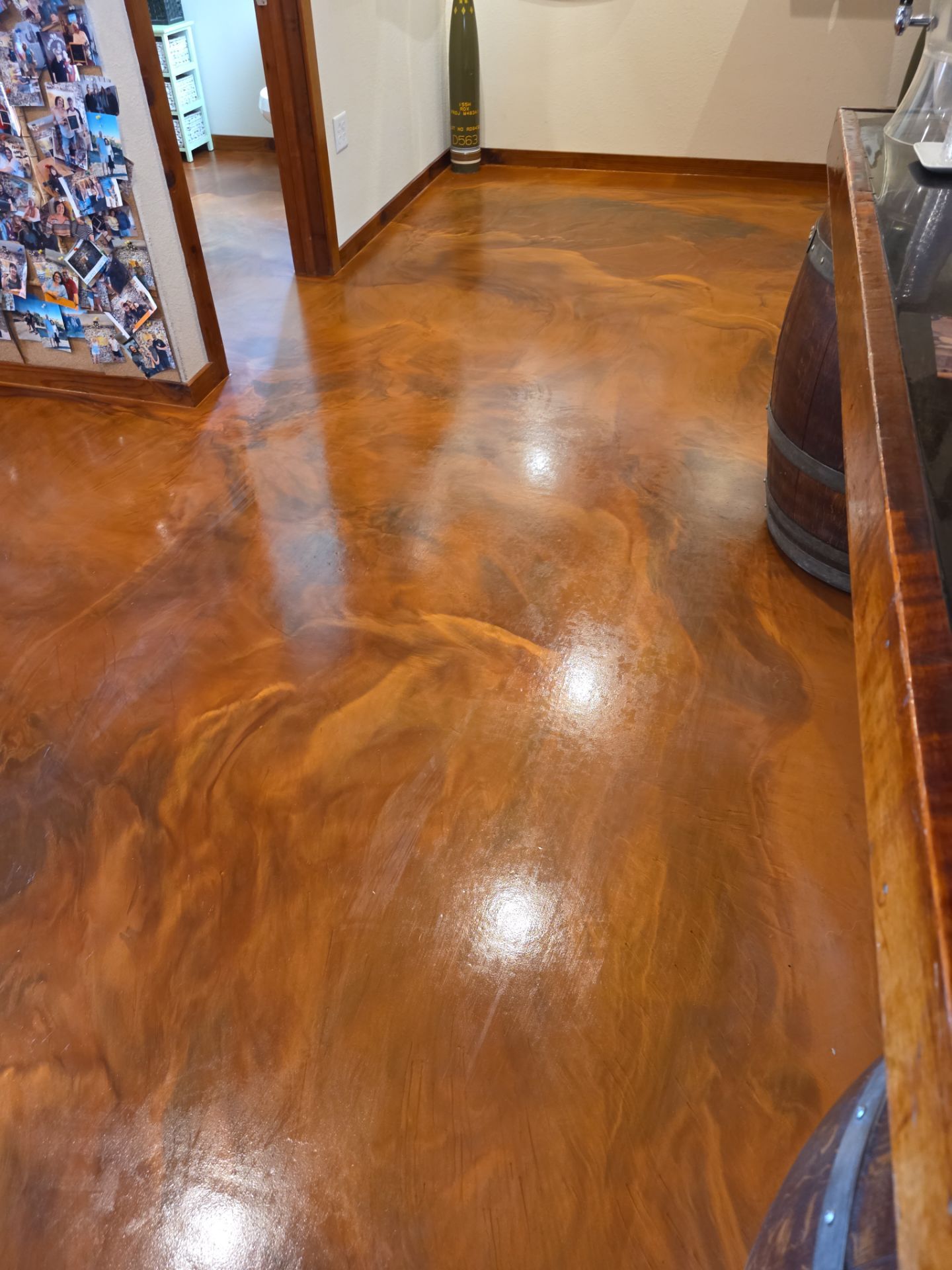 Custom Metallic Epoxy Floor Installation for San Miguel Winery by MGP Coatings