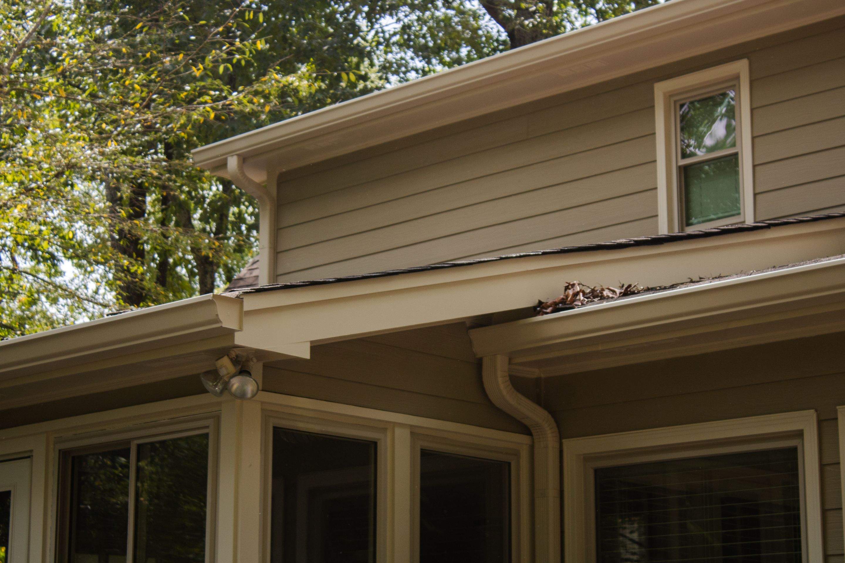 Marietta, GA Rotten Wood Replacement, Chimney Corner Board Installation, Gutter Replacement, and Exterior Painting by Nelson Exteriors