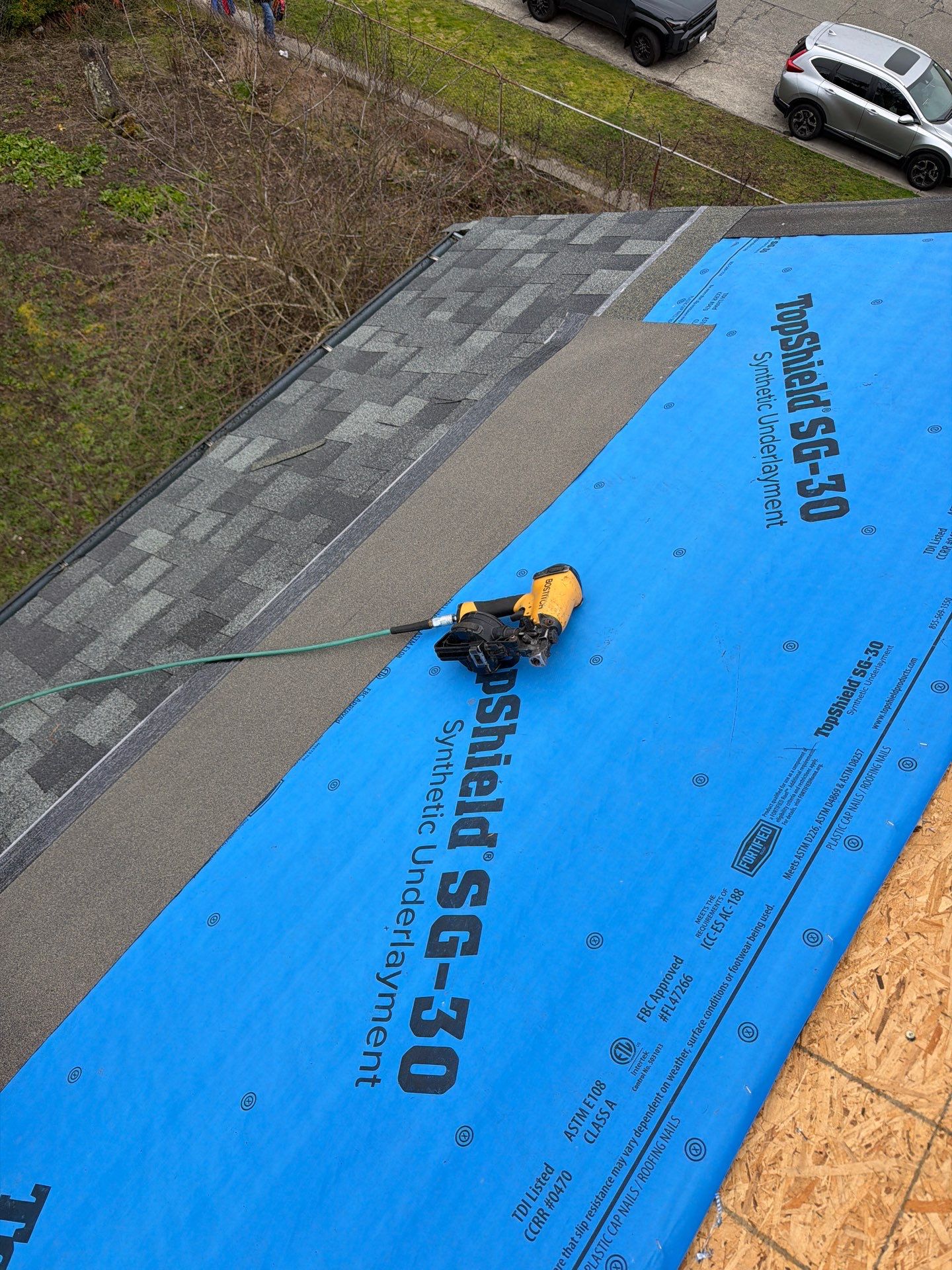 Residential Roofing Installation using GAF UHDZ Shingles by Roofing Formula LLC