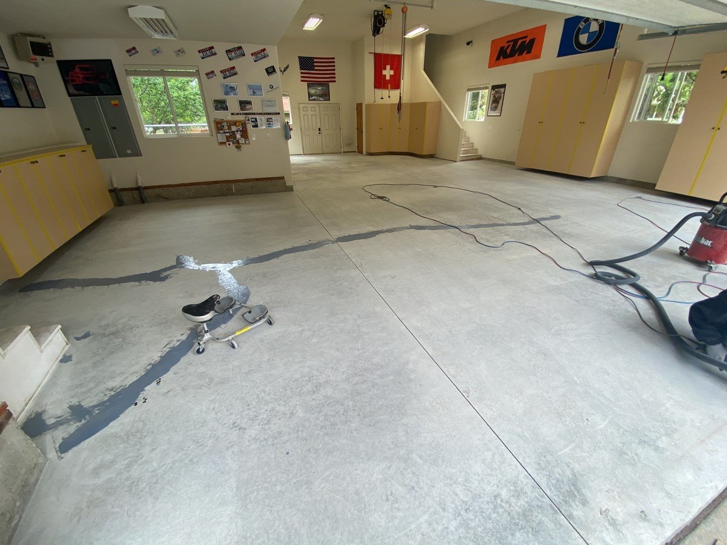 Garage Transformation using Domino by Croc Coatings, LLC