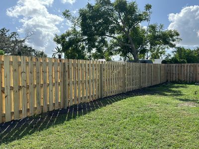Wood Fence Installation using Wood Pressure Treated Fence