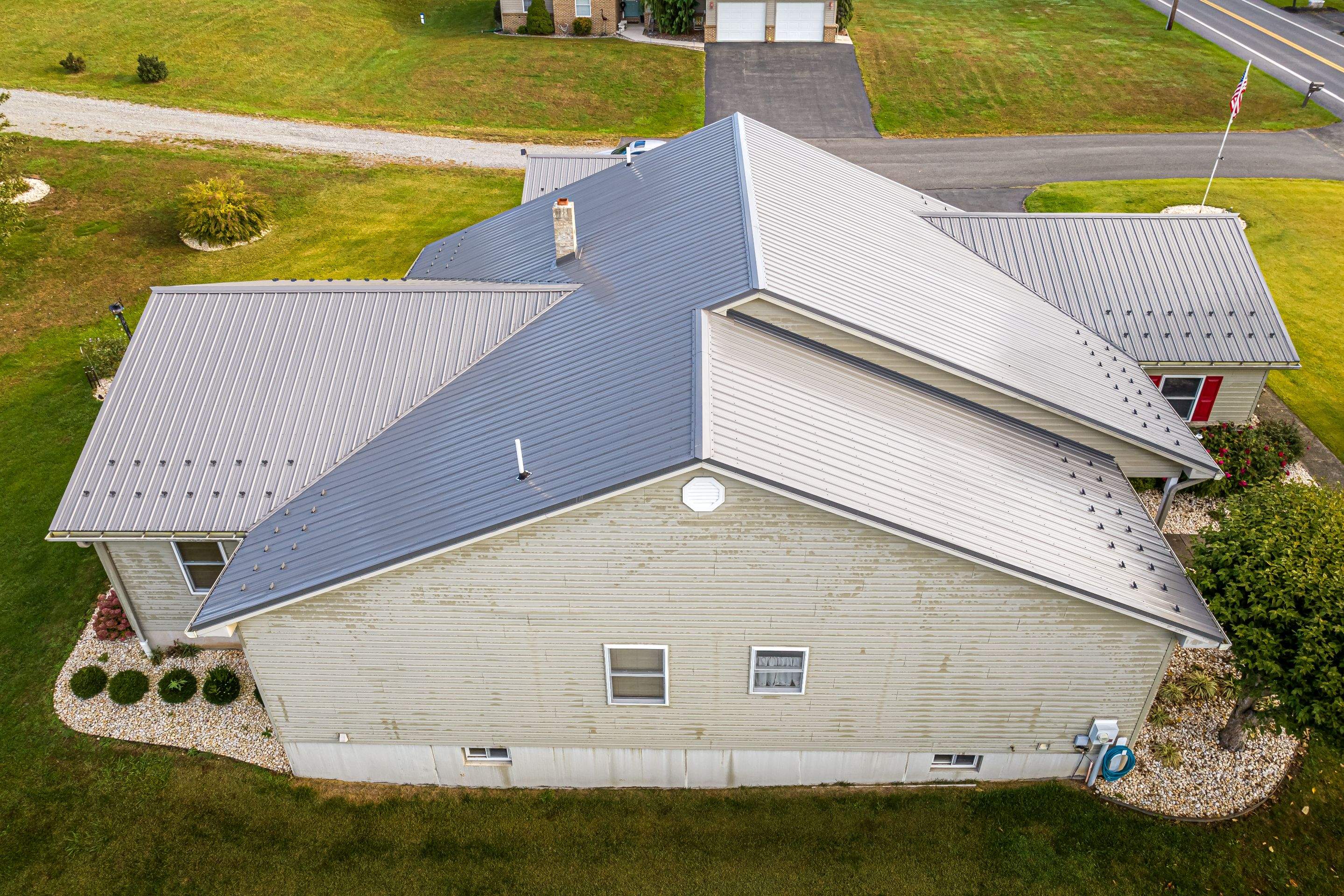Metal roof-charcoal by Esh Builders
