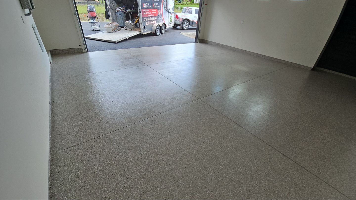 Garage Transformation using Claystone Hybrid by Croc Coatings, LLC