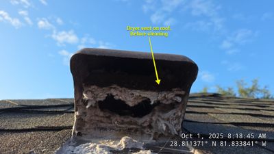 Dirty Dryer Vent in Leesburg
