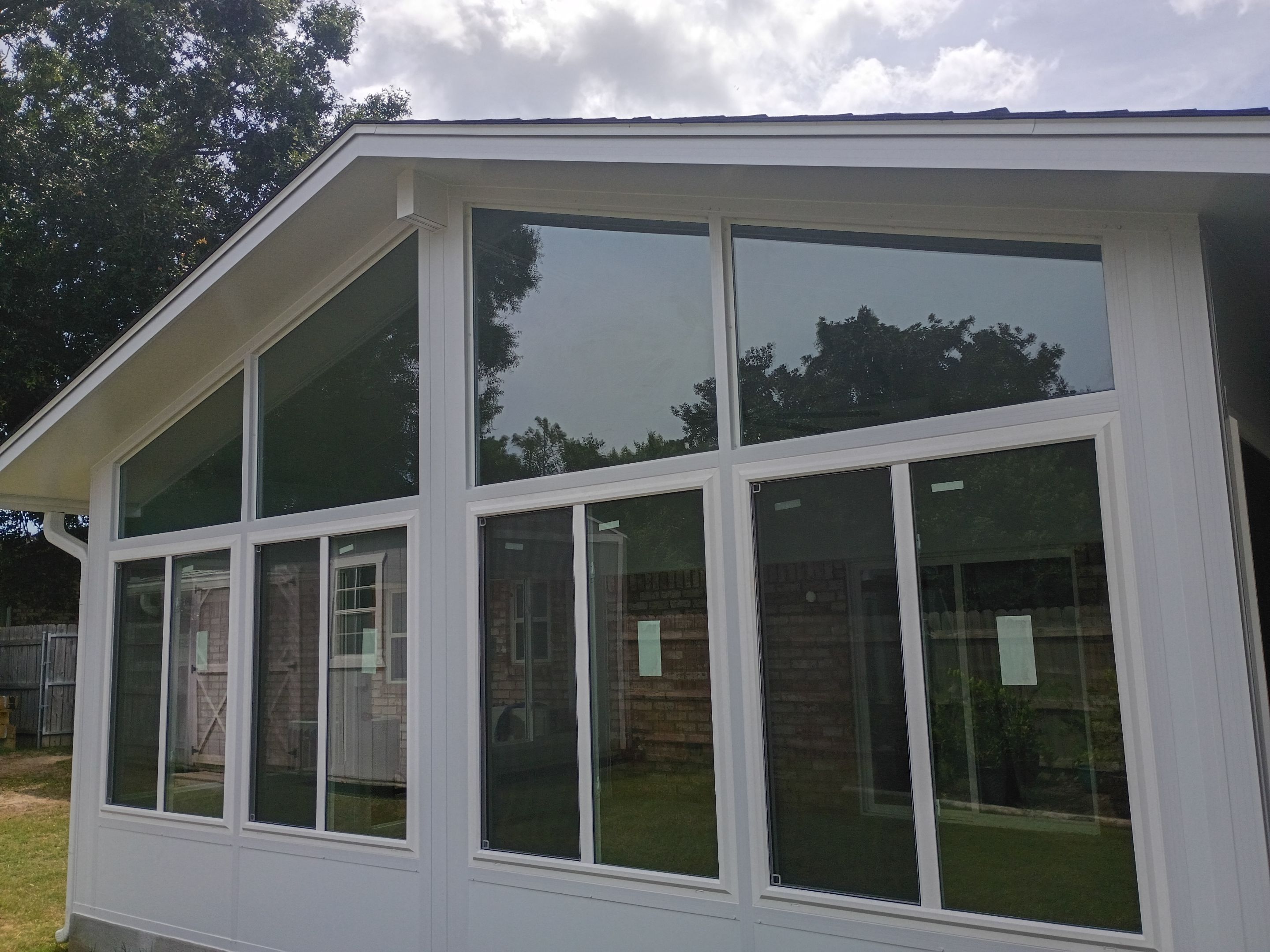 Cathedral Glass Room w/Adjoining Patio Cover by Titan Sunrooms