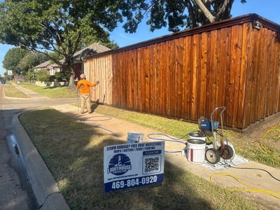 Fence Staining using Ready Seal Stain - Pecan