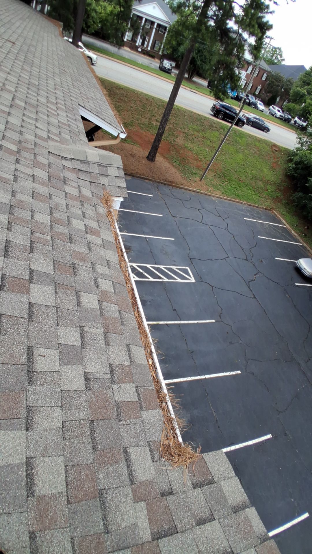 HOA gutter cleaning before photo.